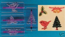 4 CHRISTMAS EMBOSSERS FOR CAKE DECORATING / SUGARCRAFT