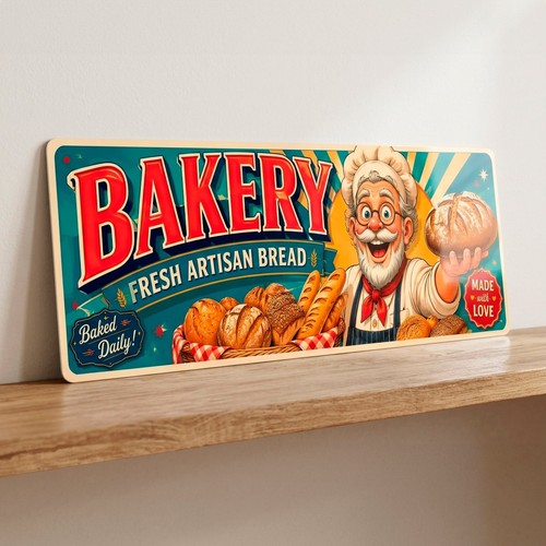 Bakery metal sign - bakery,
