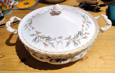 RARE VINTAGE ROYAL ALBERT BRIGADOON TUREEN 11.5" WIDE GOOD CONDITION CASSEROLE
