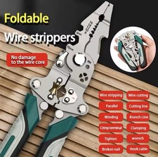 Foldable wire stripper, pulley