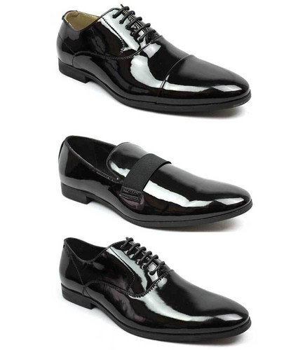 New men black patent leather - new,