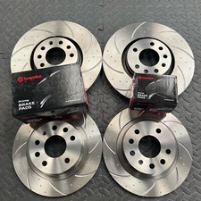 Vauxhall Astra H MK5 VXR Dimpled Grooved Brake Discs Brembo Pads Front & Rear