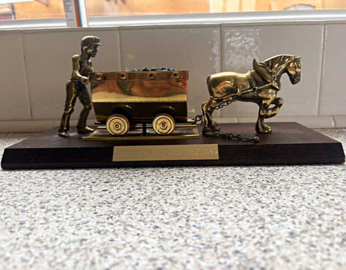 Clipstone colliery brass horse - colliery,