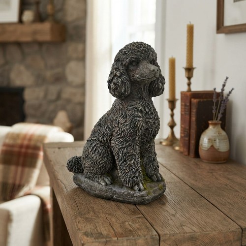 Stone garden large poodle - garden, dog
