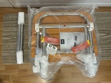 AKW 04030 Wooden Slatted Fold Up Shower Seat Chair With Adjustable Support Legs