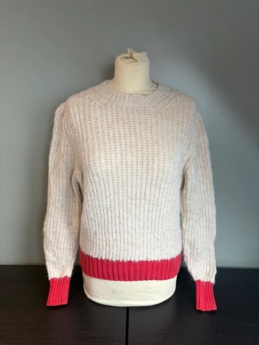Zara knit jumper - cream, pink