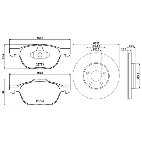 Mintex front brake discs - front,