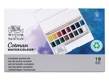 Winsor & Newton Cotman Watercolour Complete Pocket Set (19pc)