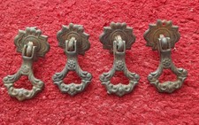 4 Vintage Metal Drop Down Pull Handles  Drawer Cabinet Cupboard Furniture Handle