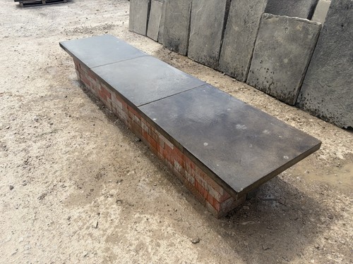 Weathered sawn stone coping - weathered,
