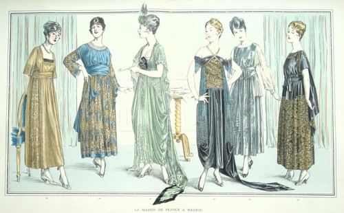 Antique fashion print vintage - antique,