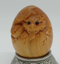 Rare Mystical Creature Chinese Baby Dragon Born Wooden Egg Collectable