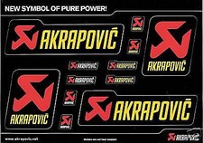 AKRAPOVIC FAIRING STICKER SHEET SET DECAL RACE TRACK BIKE S1000RR
