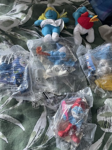 Mcdonald smurf toys - smurf,
