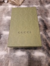 GUCCI GREEN TEXTURED EMPTY SHOE BOX with Gucci tissue