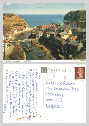 Postcard staithes north - postcard,