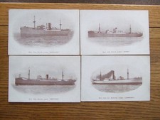 4 X VINTAGE POSTCARDS MAC IVER MOTOR LINER BRITTANY/LOMBARDY/ARABY/GASCONY