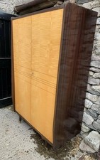 1950s Italian Marino Wardrobe Sycamore & Maple Mid Century Delivery Possible