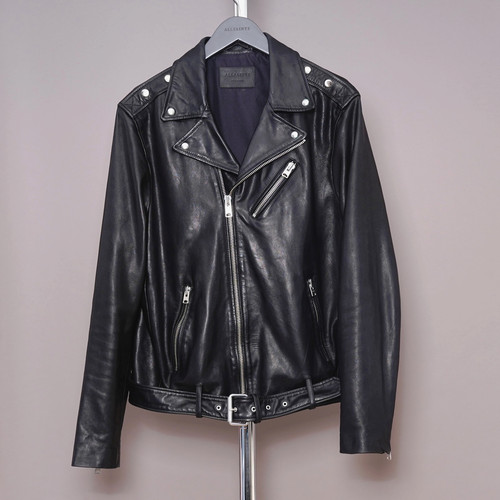 All saints leather jacket mens - saints,