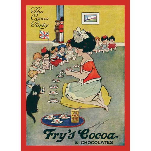 Metal sign frys cocoa party - metal,