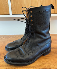 ENGINEERED GARMENTS Mark Mcnairy Black WING TIP  TALL BOOT US 9.5 UK 8.5 England