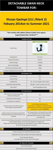 Detachable swan neck towbar - detachable,
