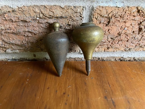Pair antique plumbobs - antique,
