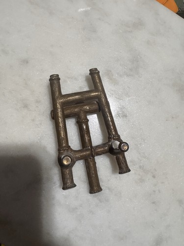 Miniature brass easel antique - brass,