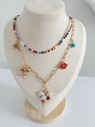 Gold multicolour beaded - multicolour,