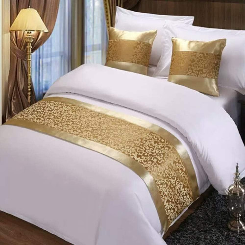 Champagne floral queen bed - floral,