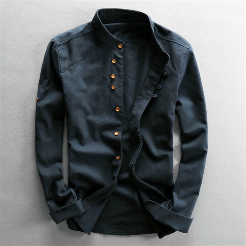 Men cotton linen shirt - linen, formal