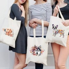 Print Canvas Shopping Bag