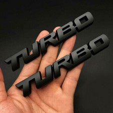 2pcs 3D Metal TURBO Logo