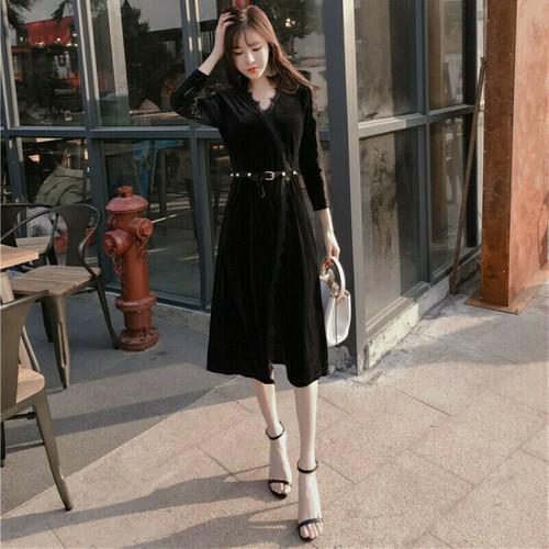 Women velvet dress lace retro - women,