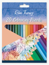 20 Colouring Pencils High Quality Premium Relax Therapy Colour Adults Kids