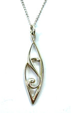 OMG OLA M GORIE Sterling Silver CARON Pendant Necklace