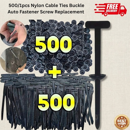 500pcs nylon cable ties car - 500pcs,