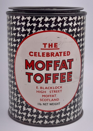 Vintage scottish toffee tin - vintage,