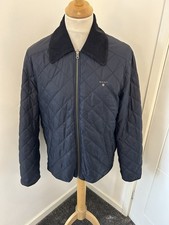 Gant Detacher Blue Quilted Jacket Coat Large L