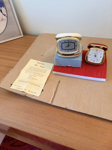 Vintage travel clocks - x2,