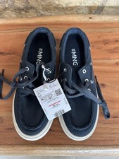 Mango Boys Navy Boat Shoes Size 3 UK - NEW