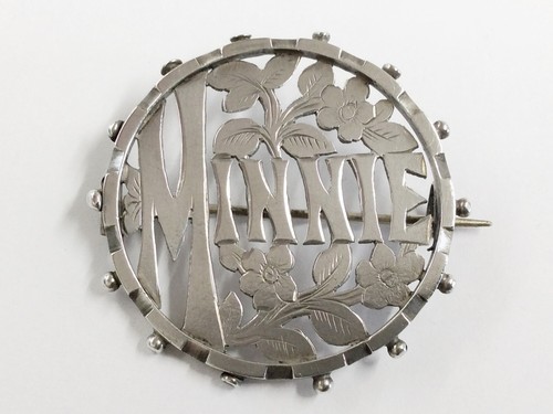 Antique sterling silver minnie - silver,