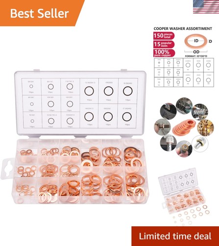 150pcs sizes copper washers - 150pcs,
