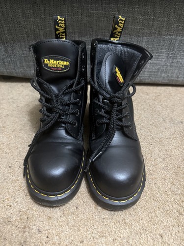Martens black steel toe - black,