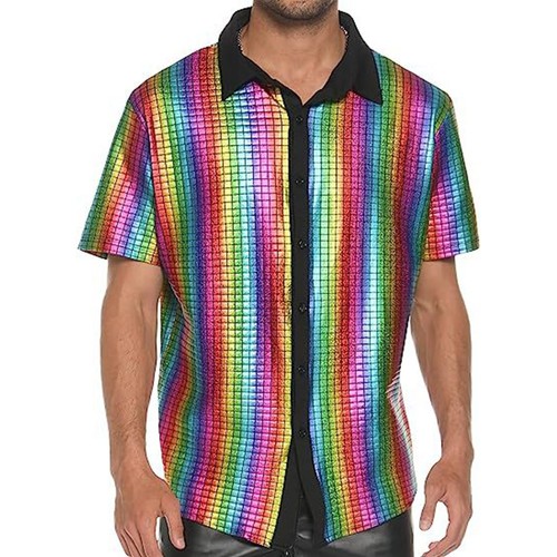 Sparkling sequin men button - sparkling, men's