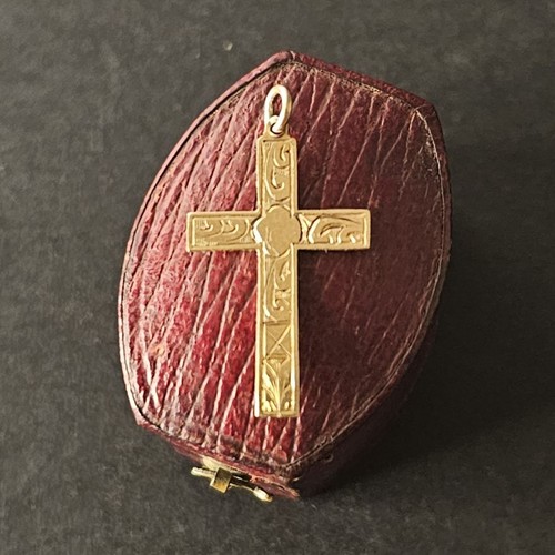 Antique 9ct gold - 9ct, engraved
