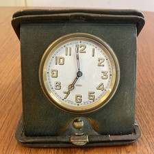 VINTAGE DOXA DESK/TRAVEL 8 DAYS CLOCK SWISS MADE, ORIGINAL FOLDABLE CASE (RUNS)