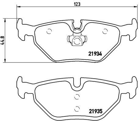 Brake pads set rear - brake,