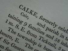 Derbyshire Ticknall Repton Melbourne c1831 CALKE  Info of Hamlet & History