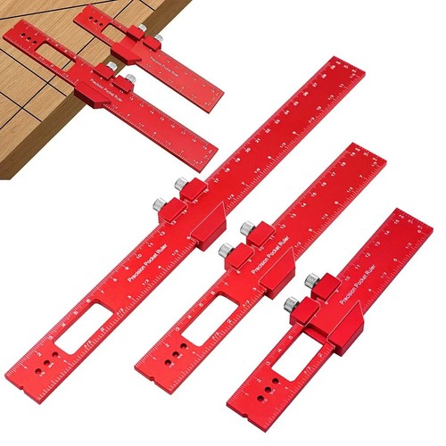 Carpentry marking ruler with - marking,